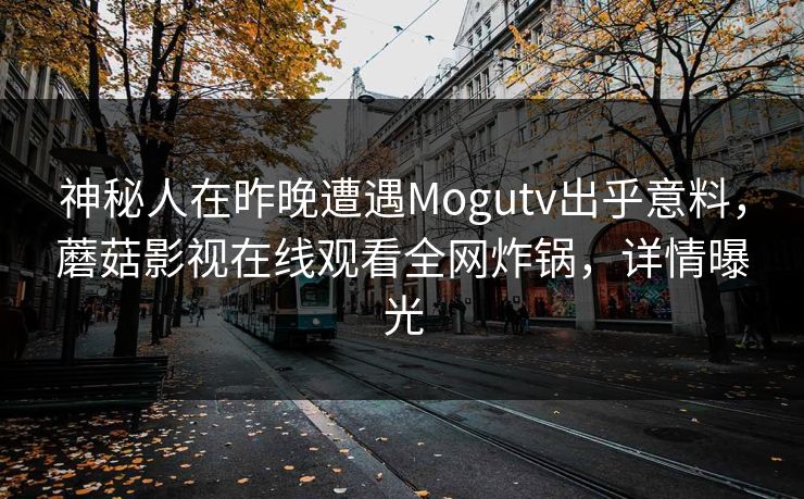 神秘人在昨晚遭遇Mogutv出乎意料，蘑菇影视在线观看全网炸锅，详情曝光